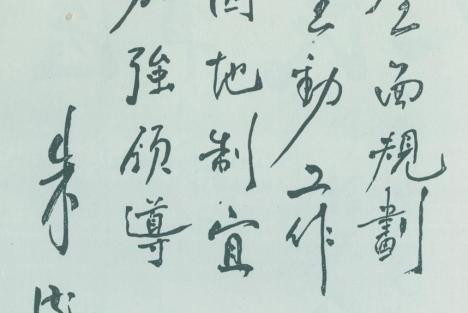 朱德：“全面规划，主动工作，因地制宜，加强领导”