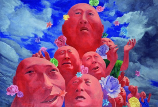 方力钧的“光头”作品