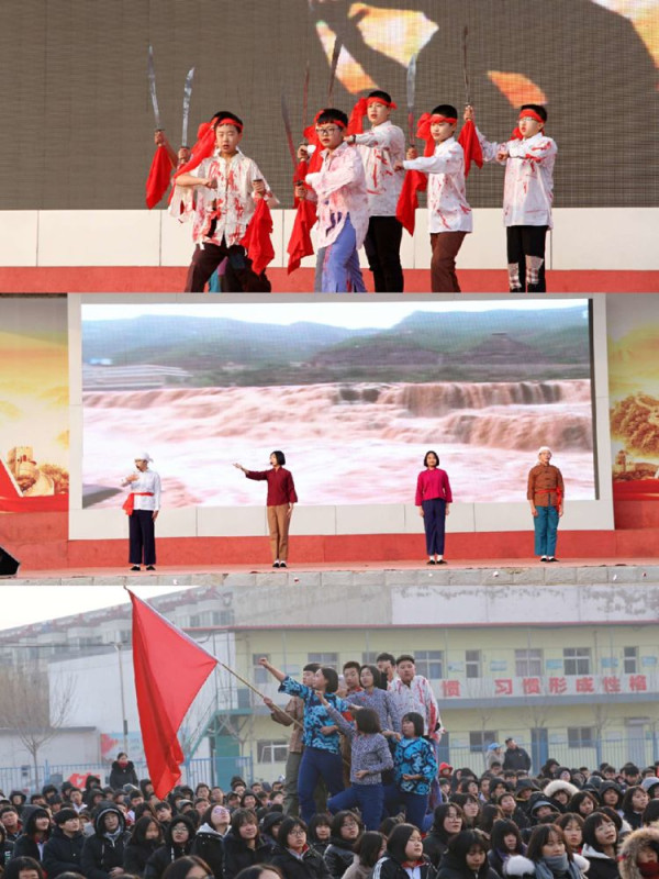 滦州市第三中学纪念毛主席诞辰126周年展演