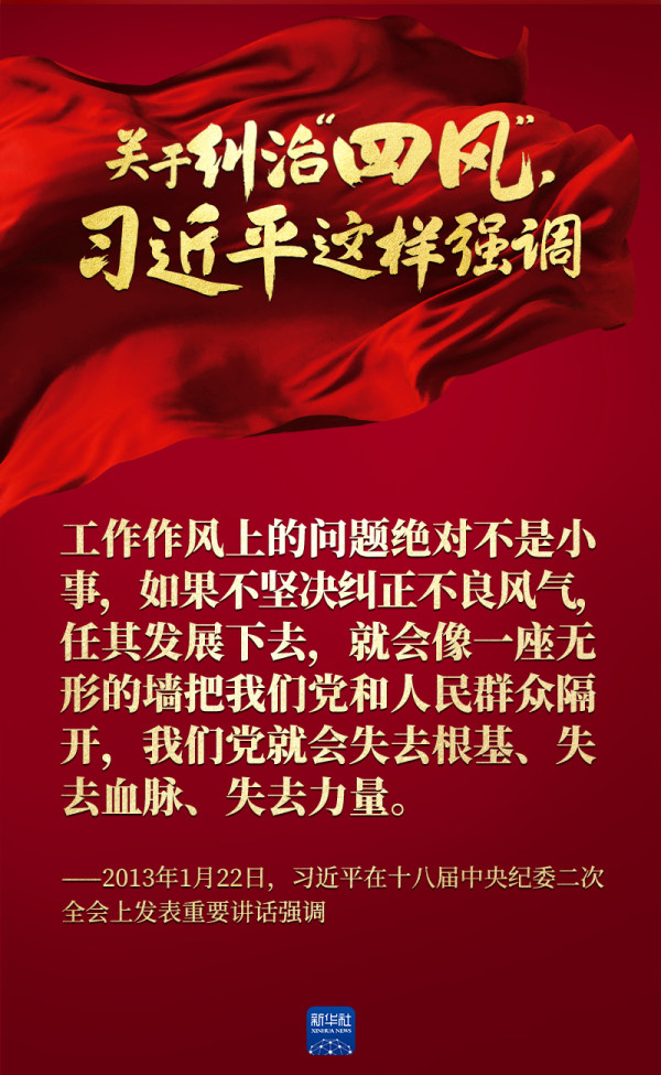 关于纠治“四风”,习近平这样强调