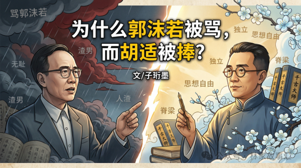 某些人为什么要骂郭沫若，而去捧胡适？