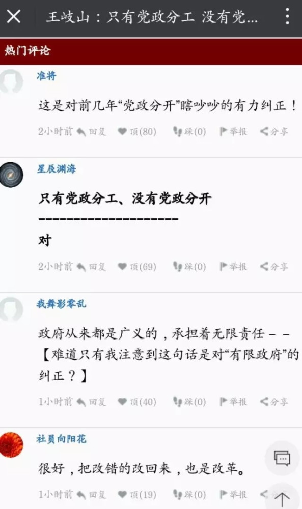 王岐山强调“政府无限责任”,纠正“有限政府”误区