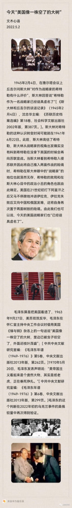 张文木：今天“美国像一株空了的大树”
