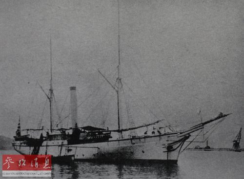 在丰岛海战中被日军俘获的“操江”号炮船。该舰为江南制造局1869年建造,是日本在甲午战争中俘获的第一艘中国舰船。(资料图片)