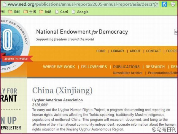美国是疆独恐怖势力的幕后黑手!