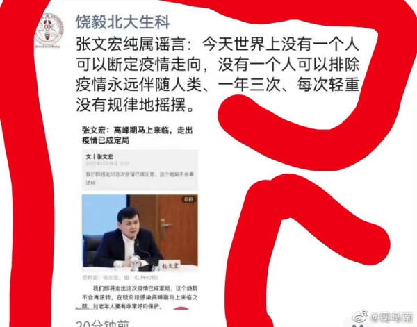 司马南：不要总是麻烦张文宏医生
